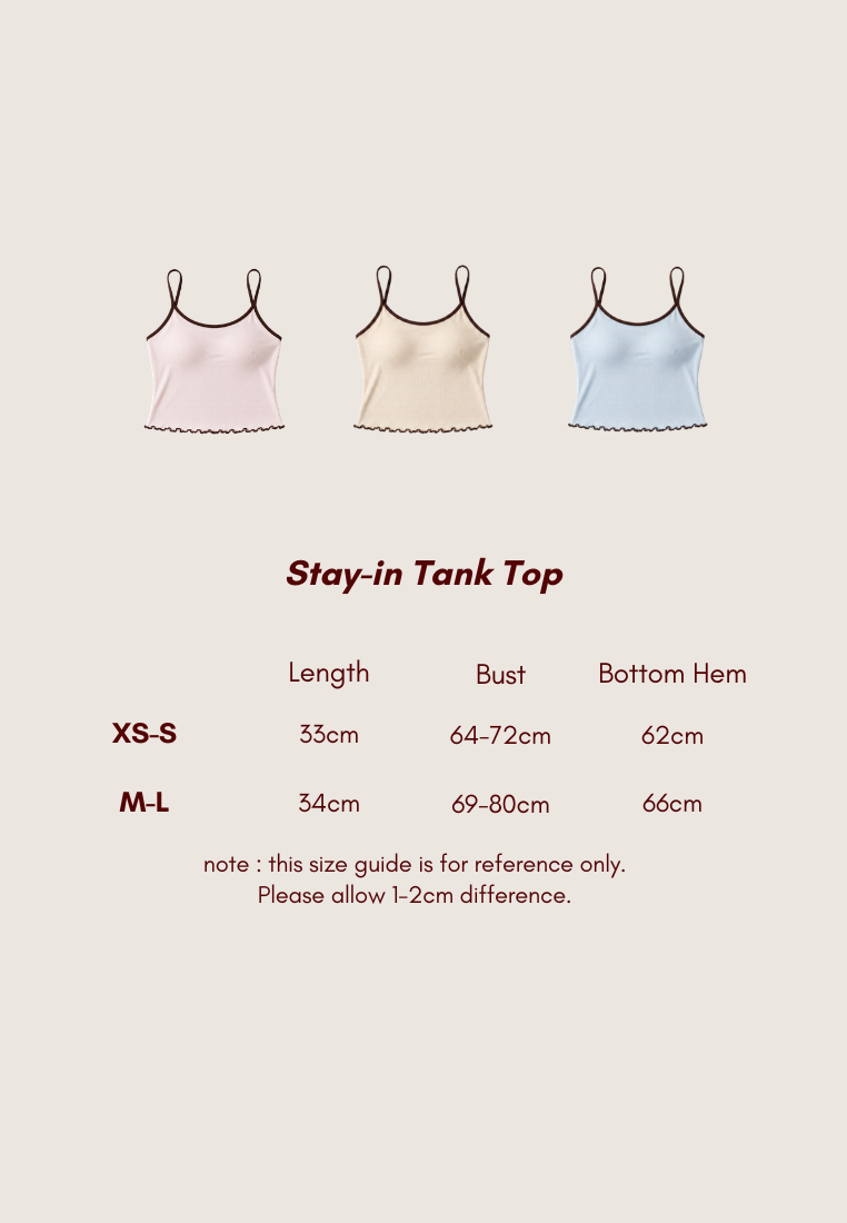'Stay-in Tank Top' baby pink
