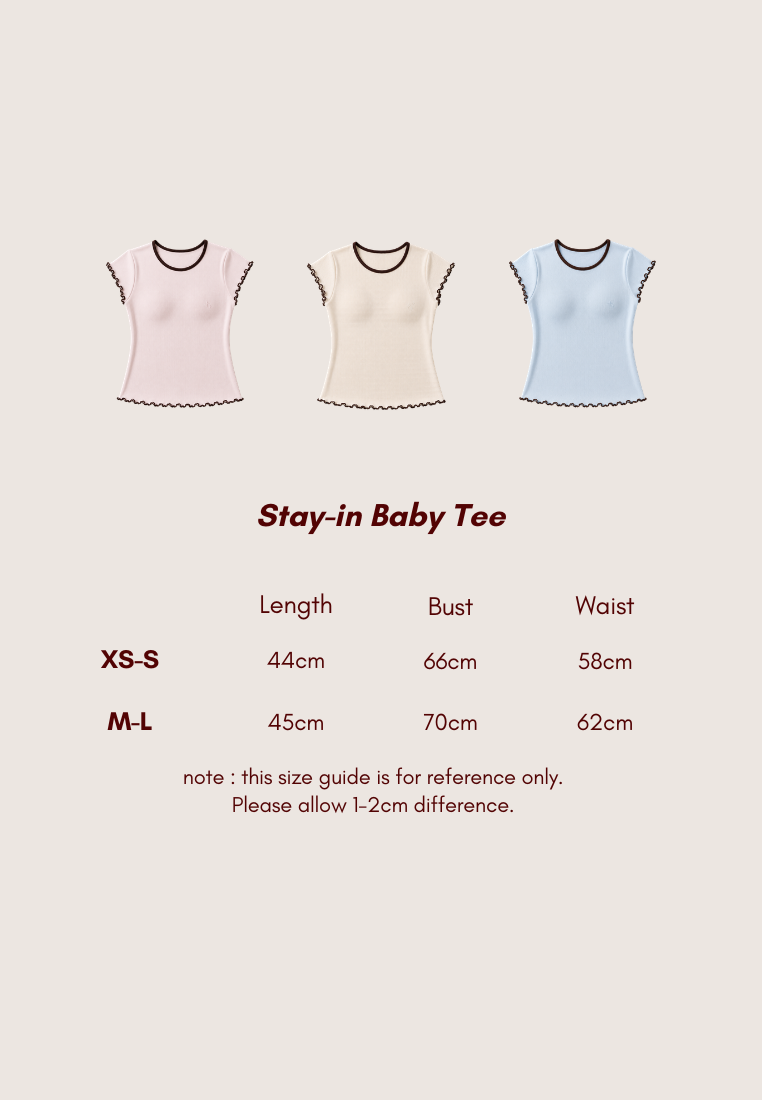 'Stay-in Baby Tee' beige