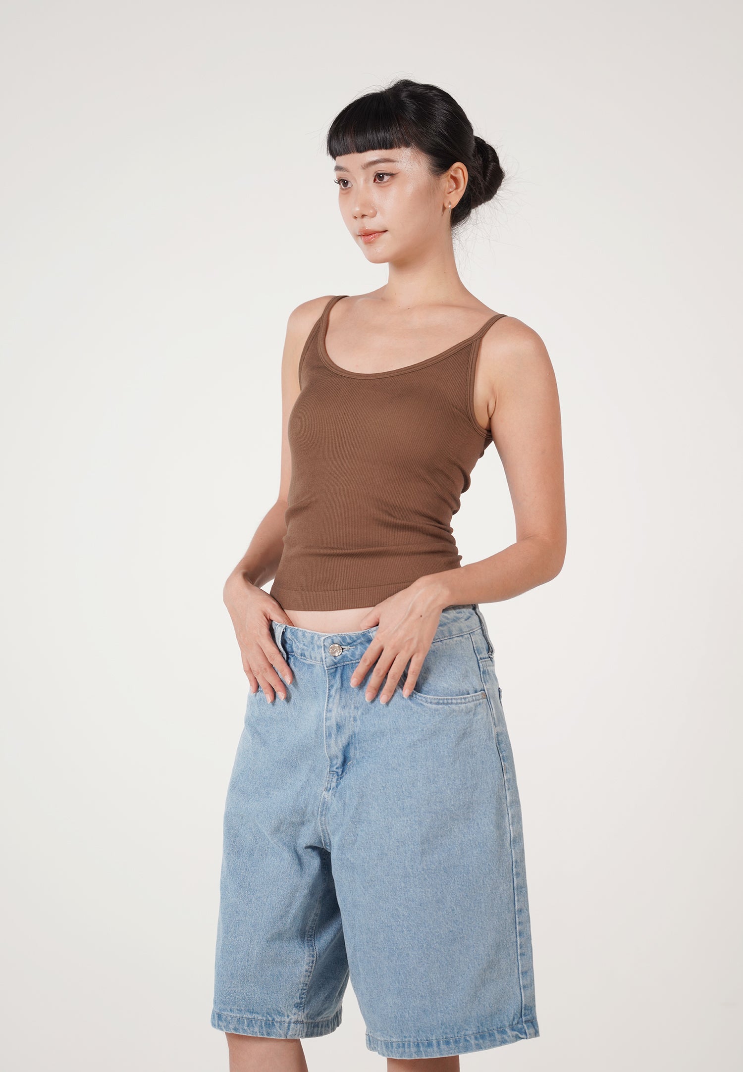 MAYA Padded Tank Top brown