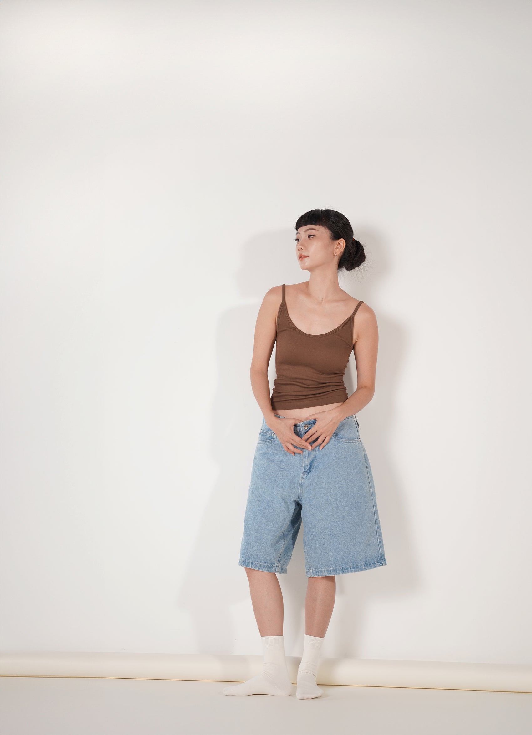 MAYA Padded Tank Top brown