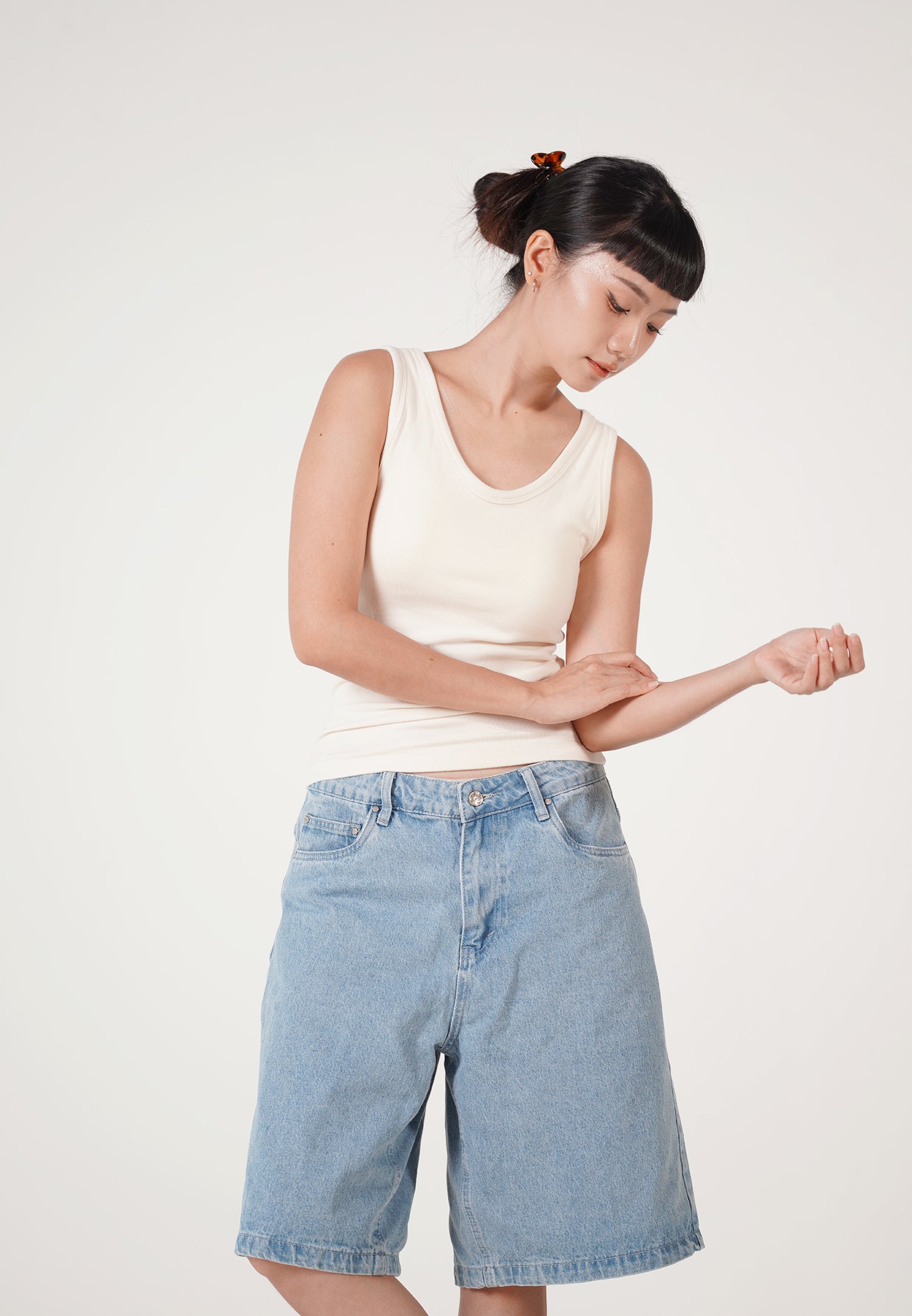 RUBY PADDED TANK TOP white
