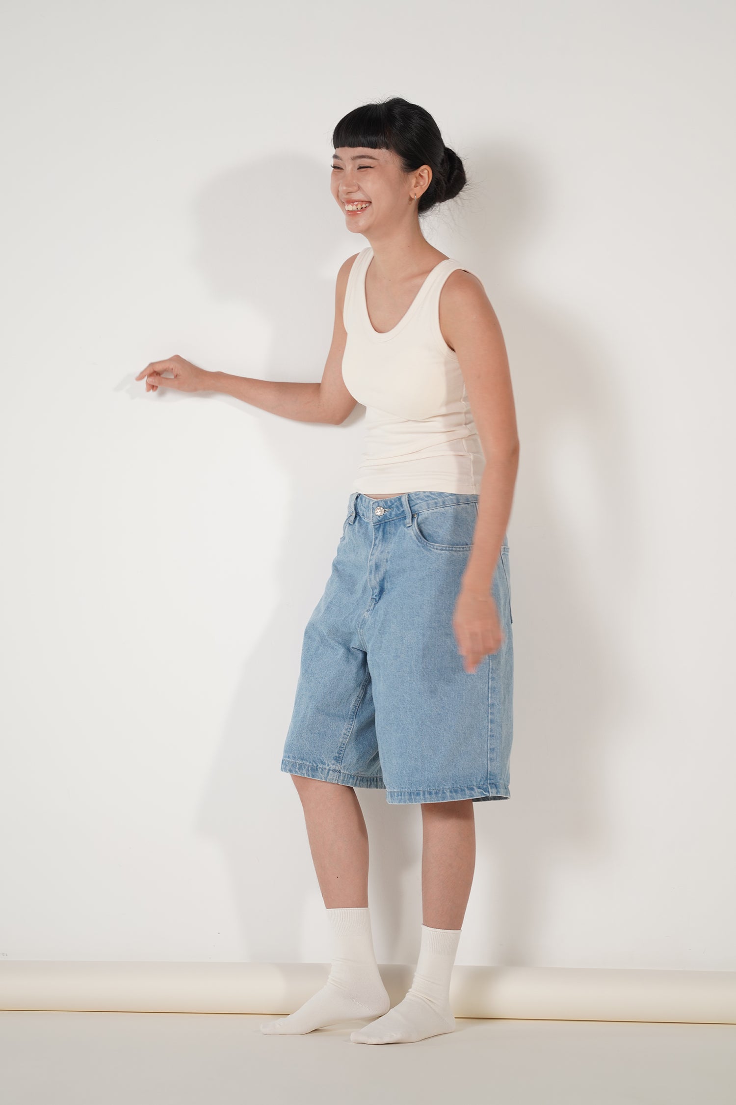 RUBY PADDED TANK TOP white