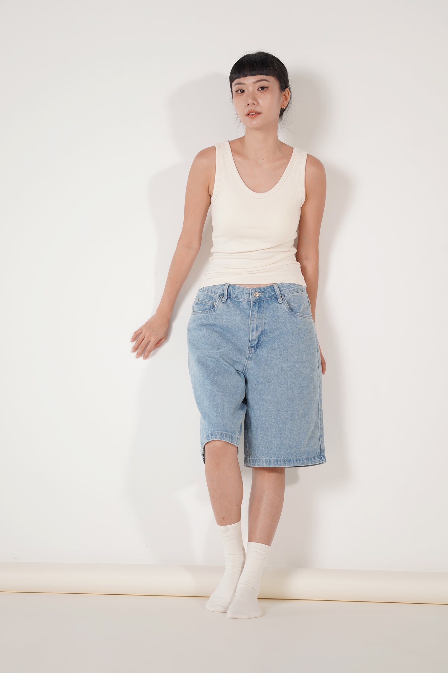 RUBY PADDED TANK TOP white