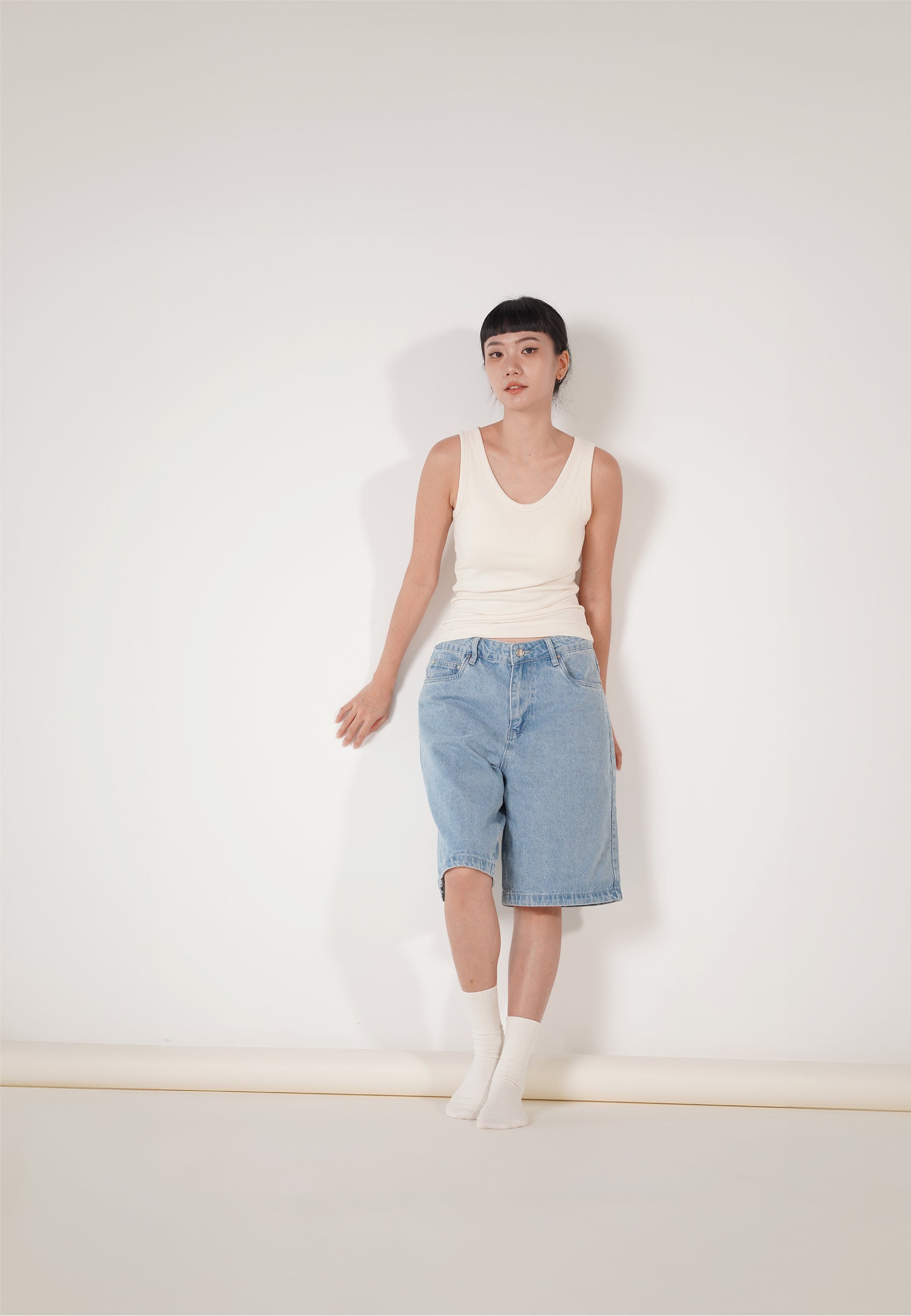 RUBY PADDED TANK TOP white