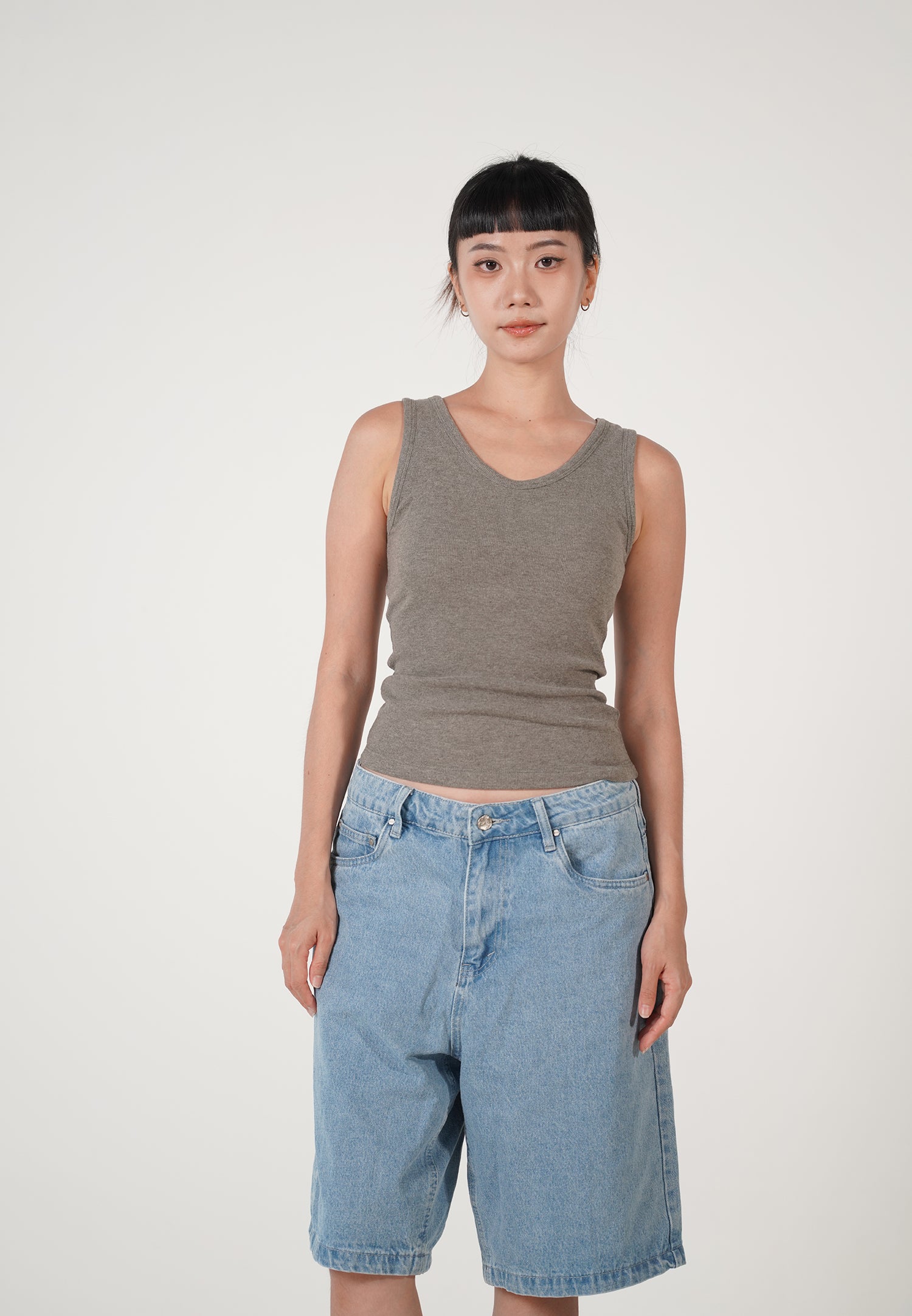 RUBY Padded Tank Top grey