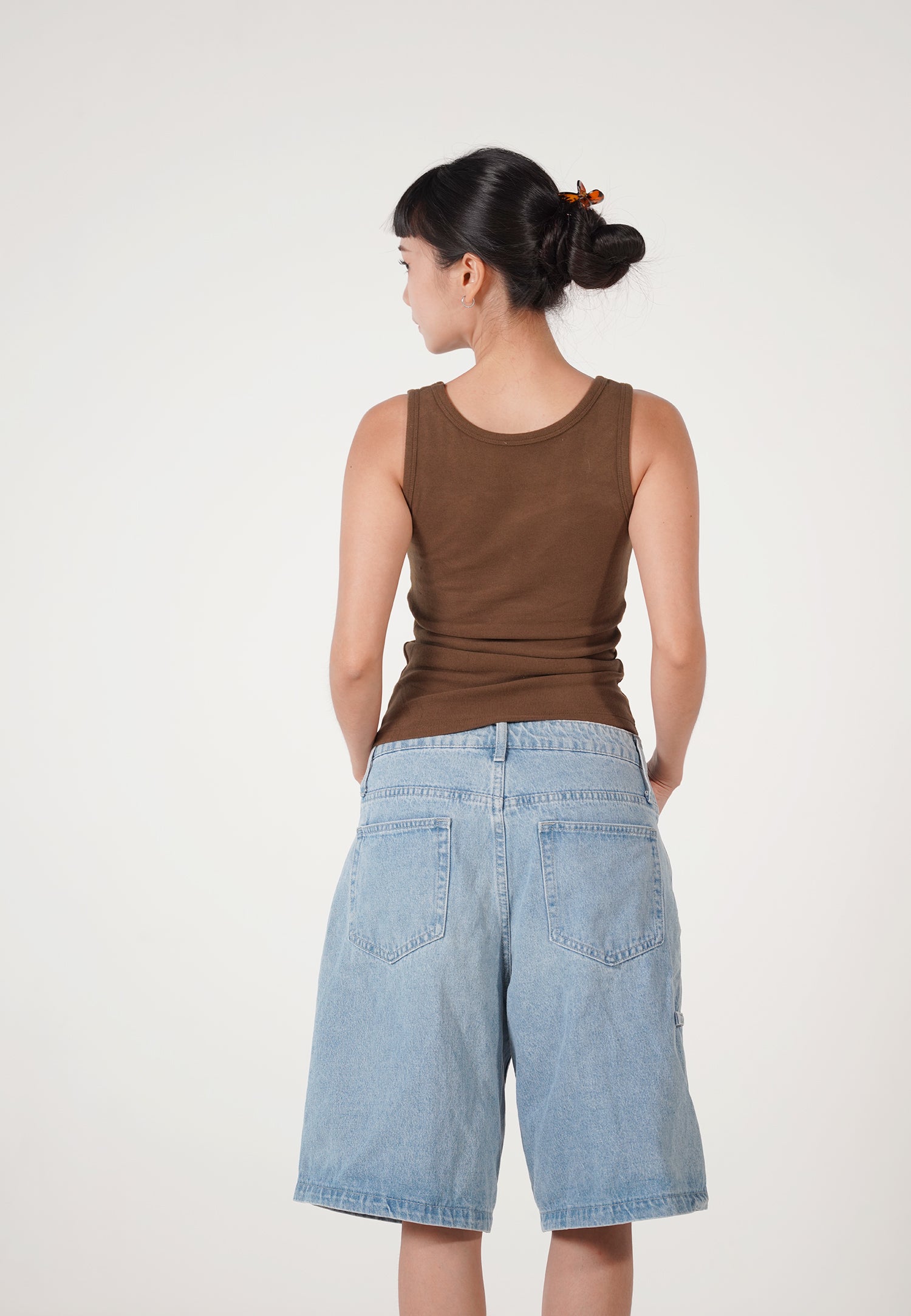 RUBY Padded Tank Top brown