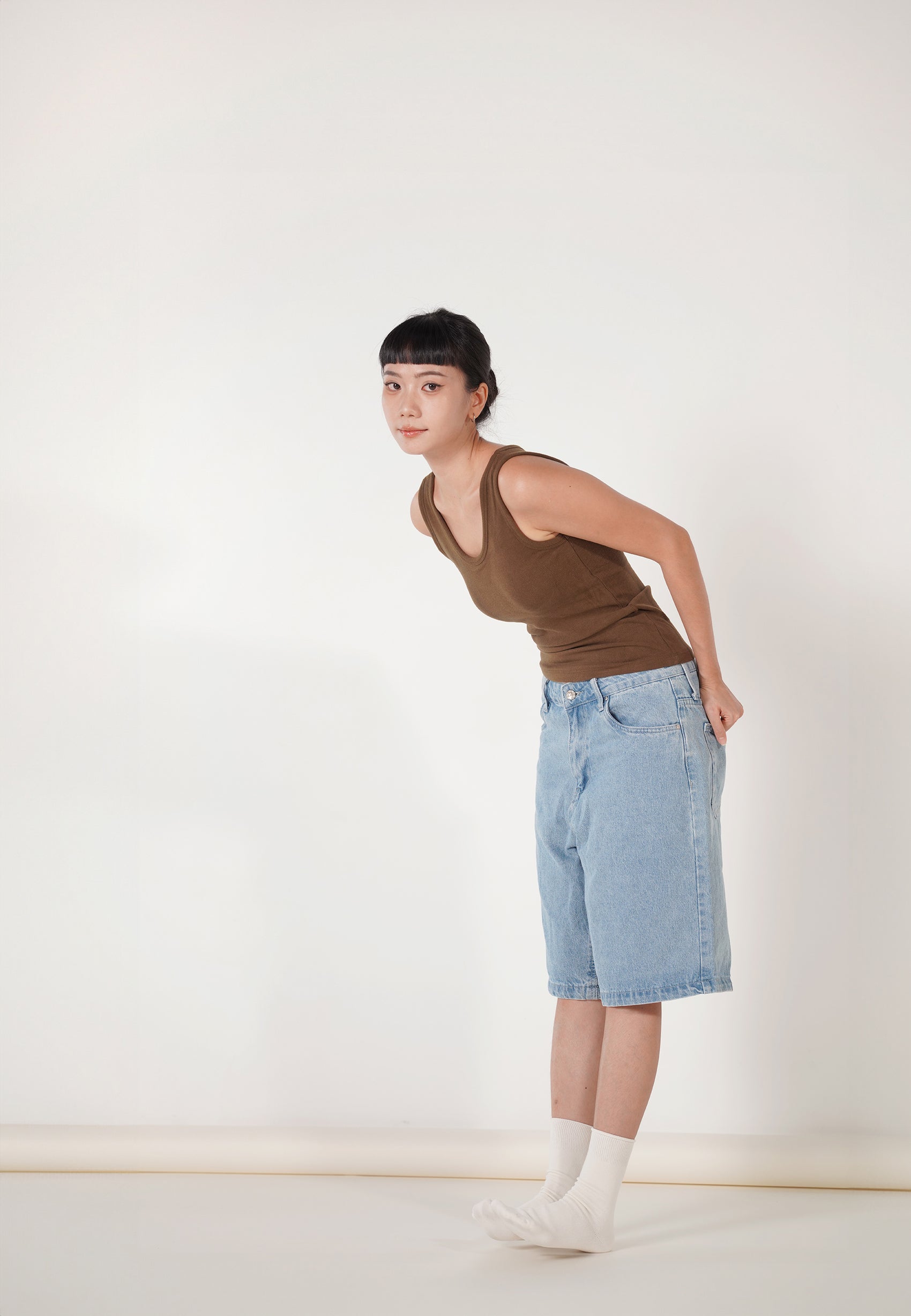 RUBY Padded Tank Top brown