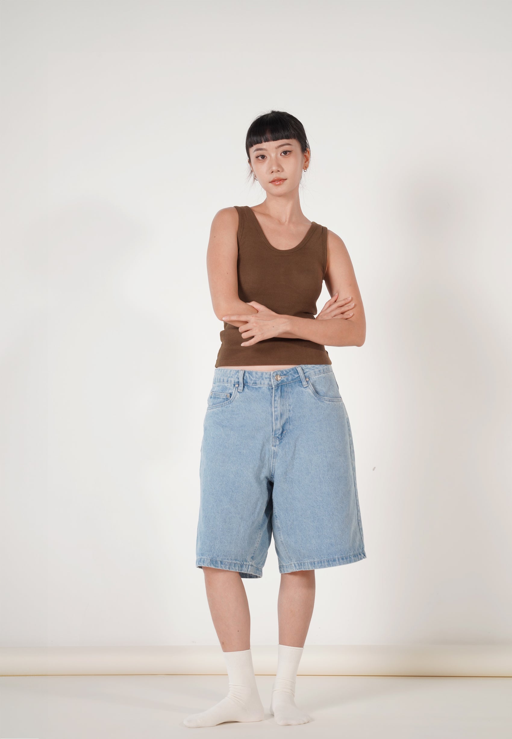 RUBY Padded Tank Top brown