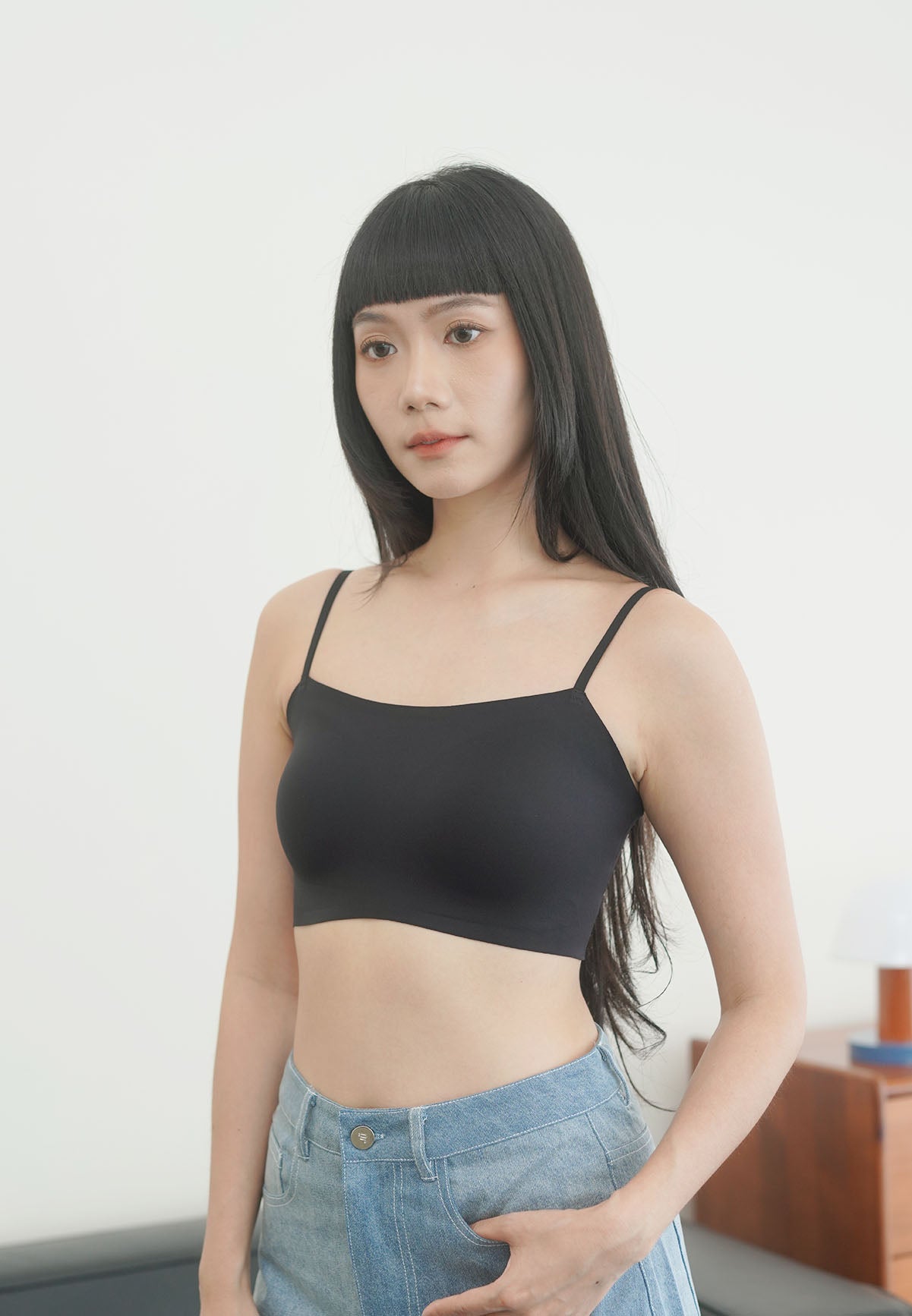 SMOOTHIE SEAMLESS BRA TOP black (cropped)