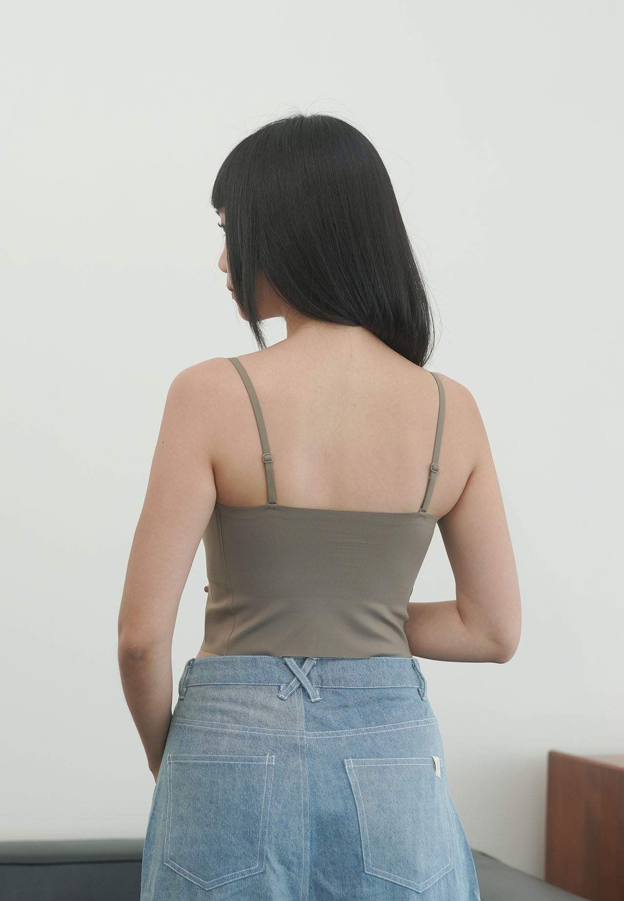 SMOOTHIE SEAMLESS BRA TOP ash green (defected)