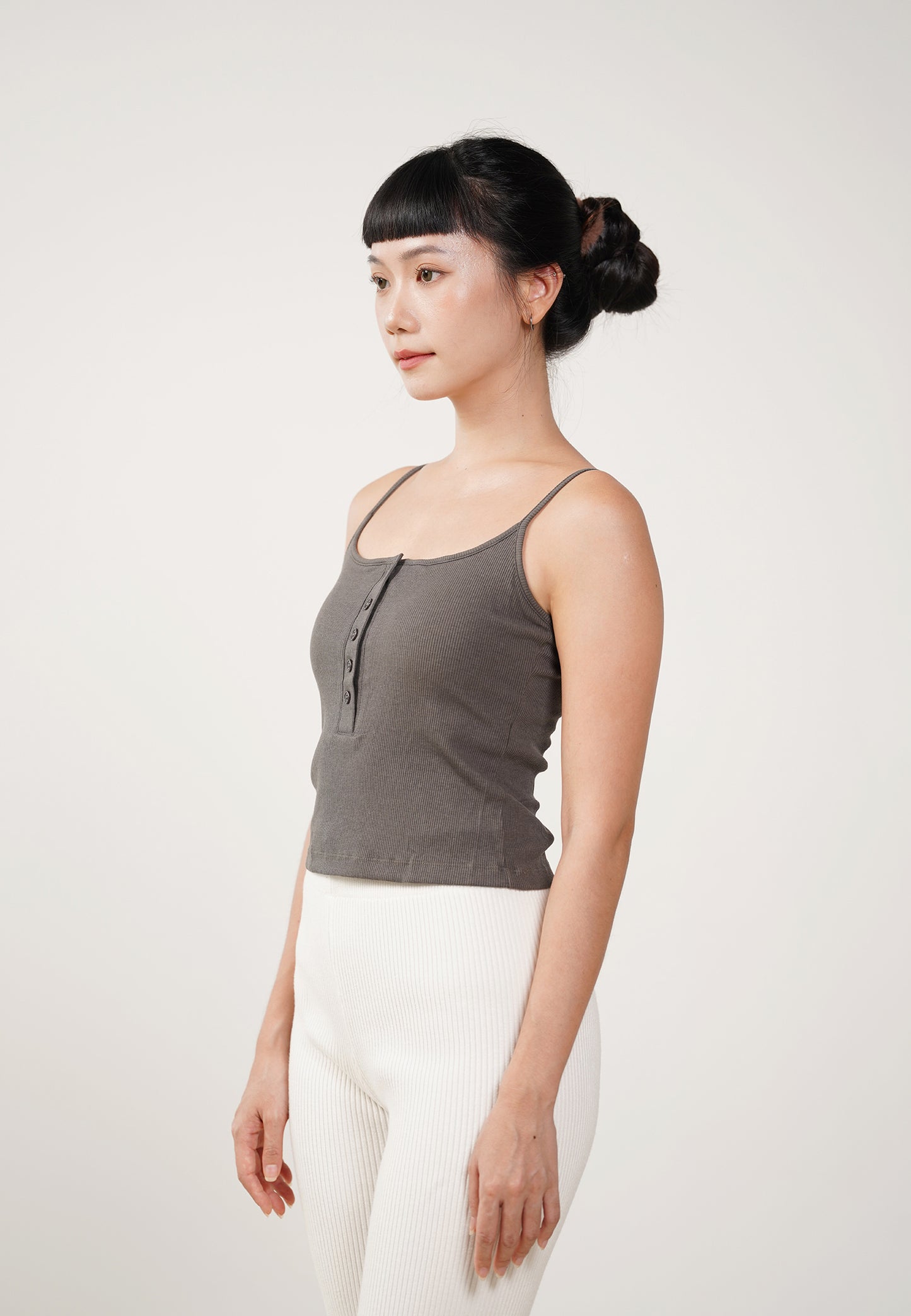 PADDED TANK TOP charcoal