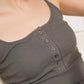 PADDED TANK TOP charcoal