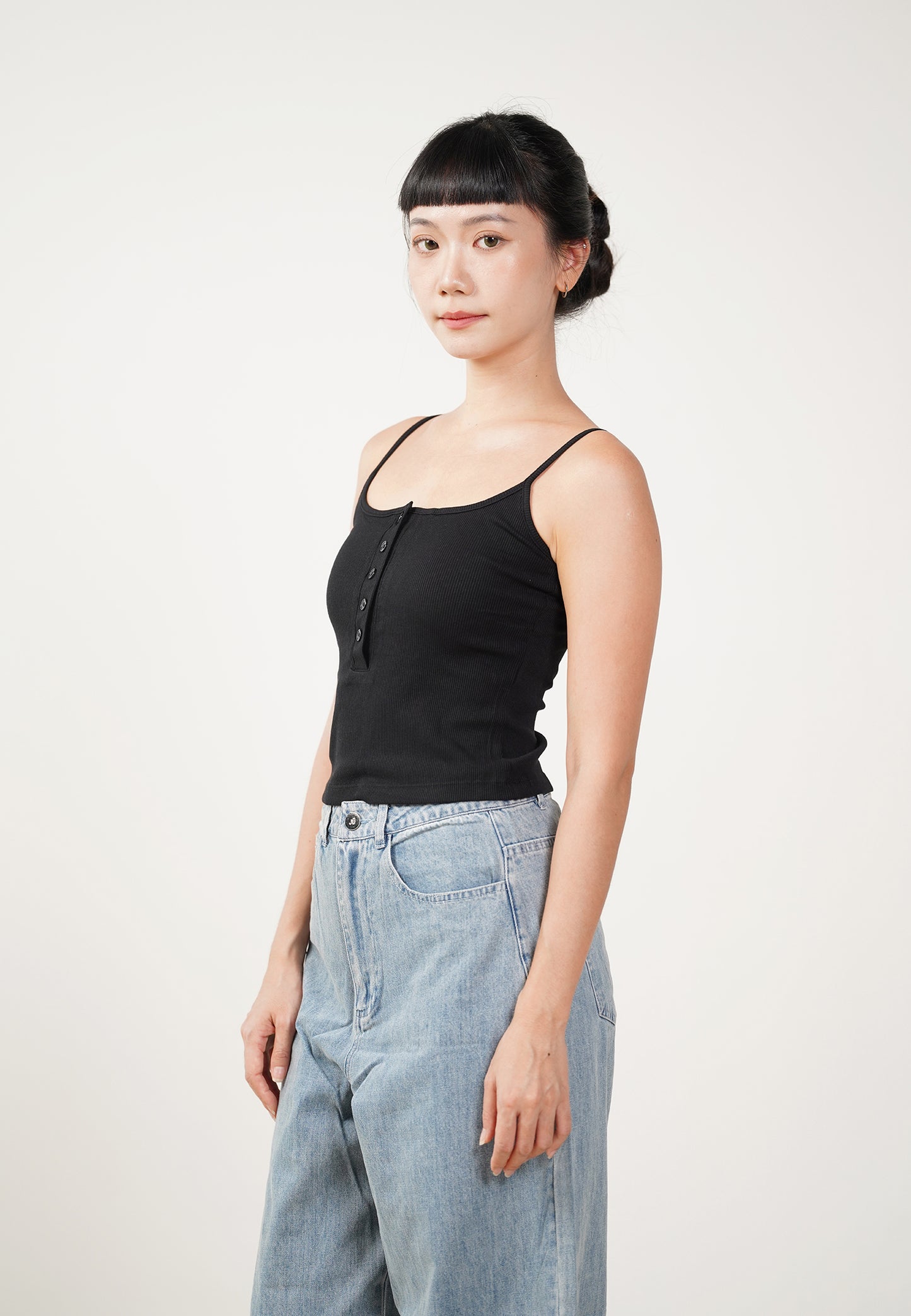 PADDED TANK TOP black