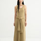 WES x SO | Waist Tie Tank Bra Dress (Khaki)