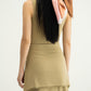 WES x SO | Waist Tie Tank Bra Dress (Khaki)