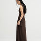 WES x SO | Waist Tie Tank Bra Dress (Brown)