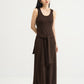 WES x SO | Waist Tie Tank Bra Dress (Brown)