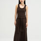 WES x SO | Waist Tie Tank Bra Dress (Brown)