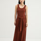 WES x SO | Waist Tie Tank Bra Dress (Rust)