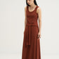 WES x SO | Waist Tie Tank Bra Dress (Rust)