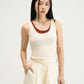 WES x SO | Two Piece Tank Bra Top (Cream / Rust)
