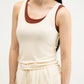 WES x SO | Two Piece Tank Bra Top (Cream / Rust)