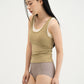 WES x SO | Two Piece Tank Bra Top (Khaki / Cream)