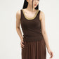 WES x SO | Two Piece Tank Bra Top (Brown / Khaki)