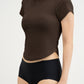 WES x SO | Baby Tee Bra Top (Brown)