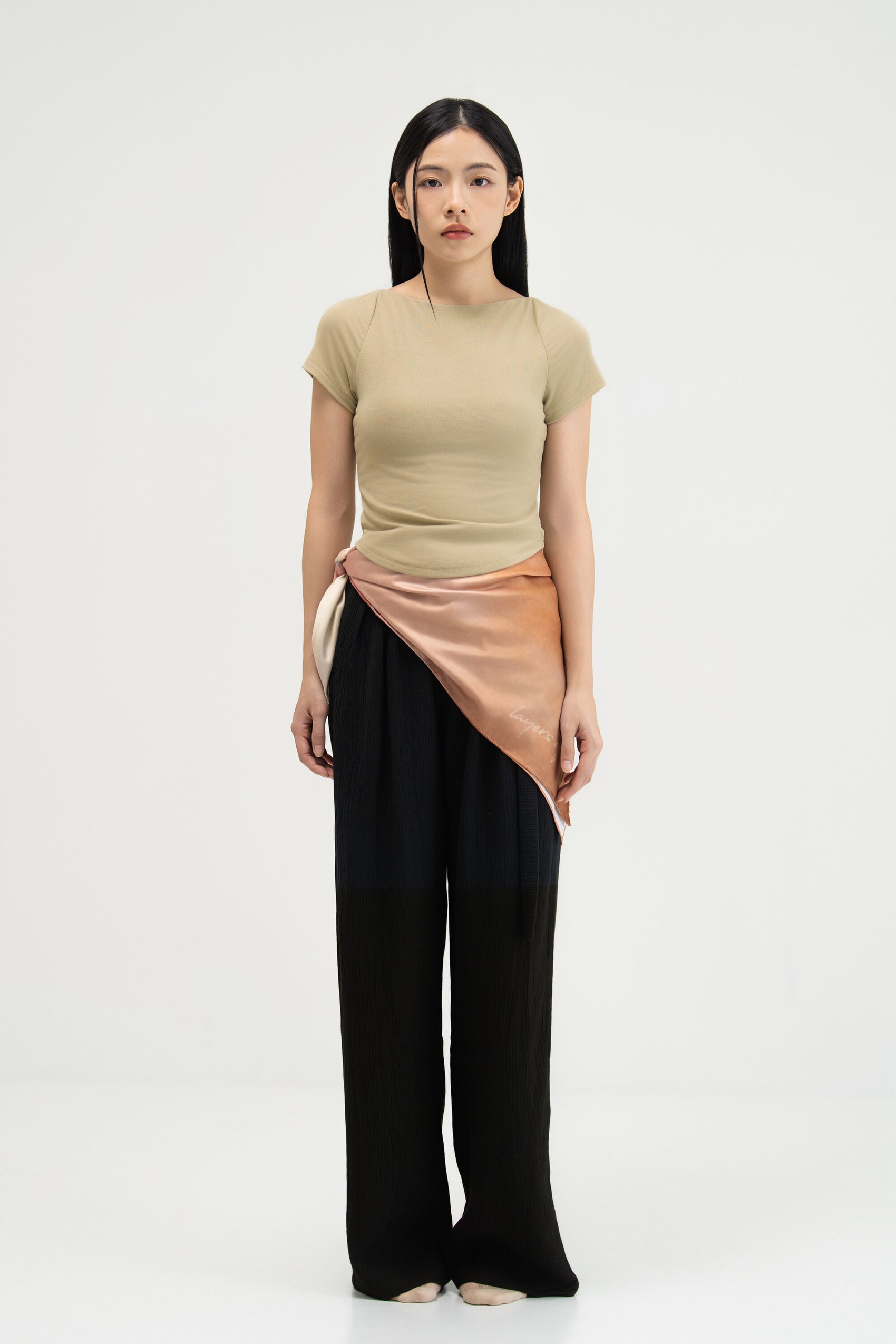 WES x SO | Baby Tee Bra Top (Khaki)