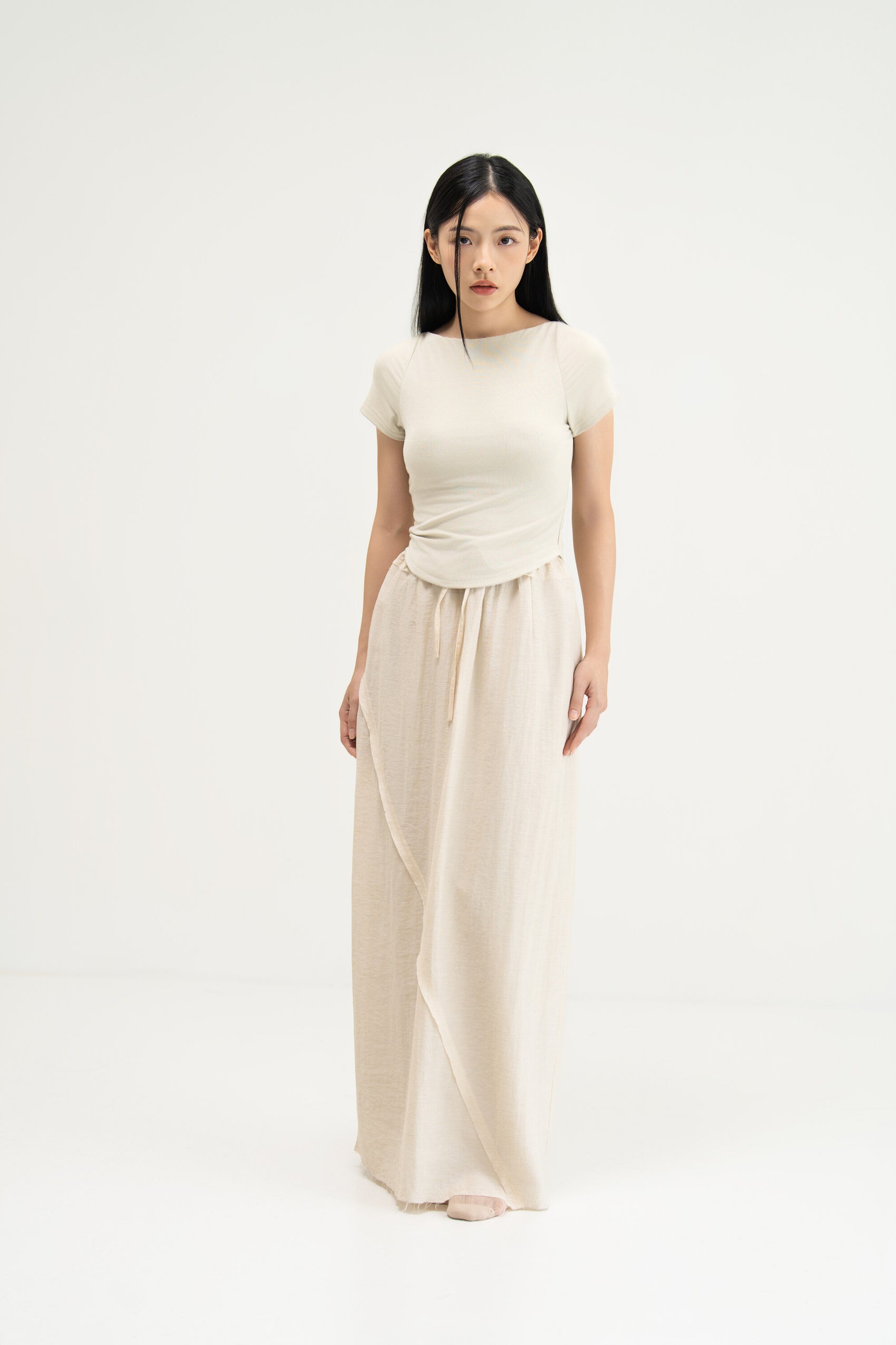 WES x SO | Baby Tee Bra Top (Cream)