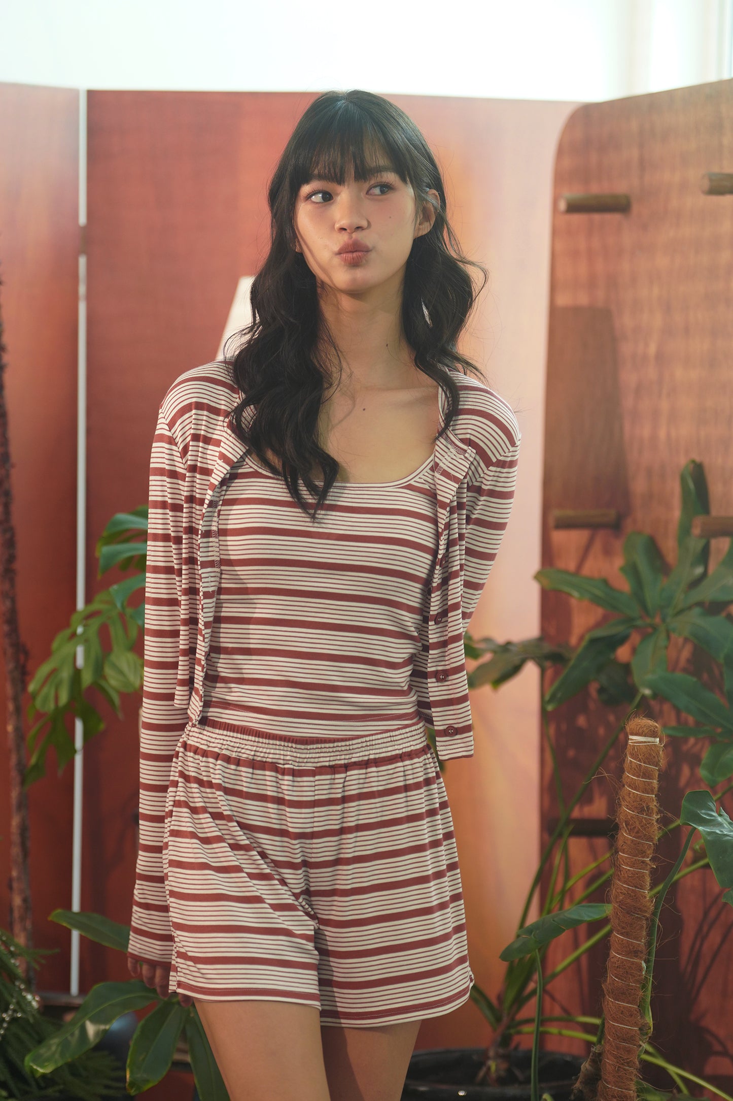 GOODNIGHT DARLING SHORTS redbean
