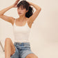 HUG ME STRAP TANK white
