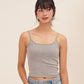 HUG ME STRAP TANK grey