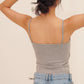 HUG ME STRAP TANK grey