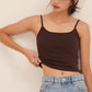 HUG ME STRAP TANK brown