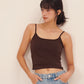 HUG ME STRAP TANK brown