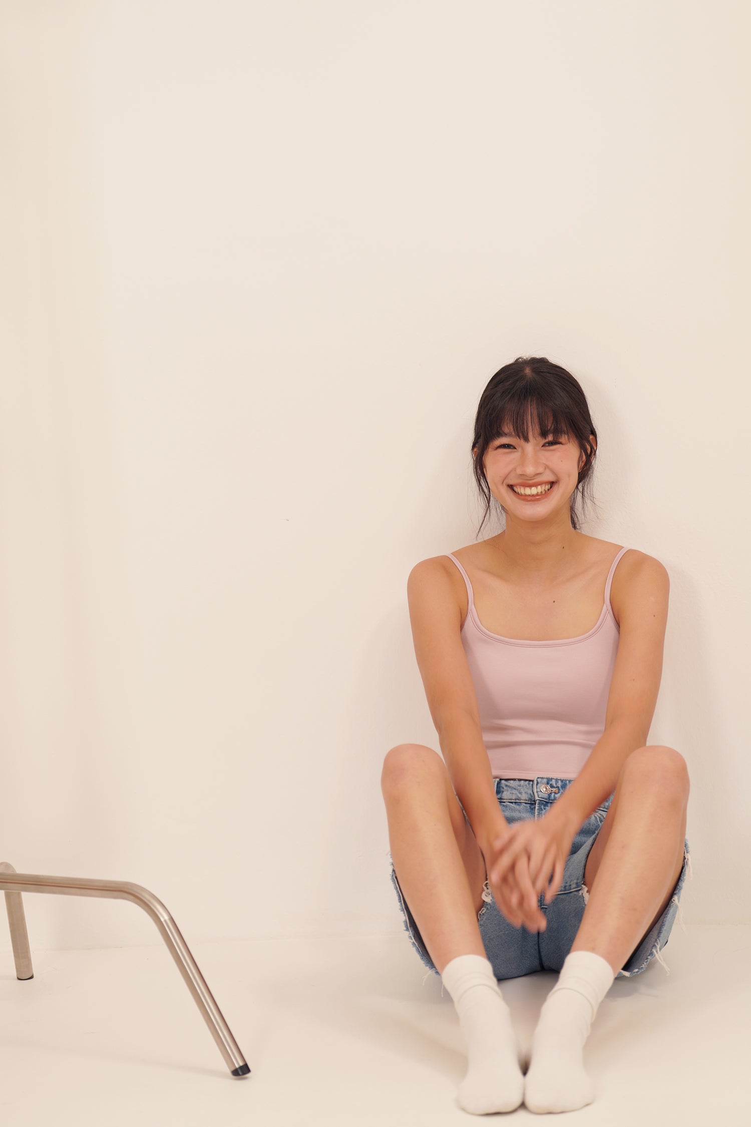 HUG ME STRAP TANK pink