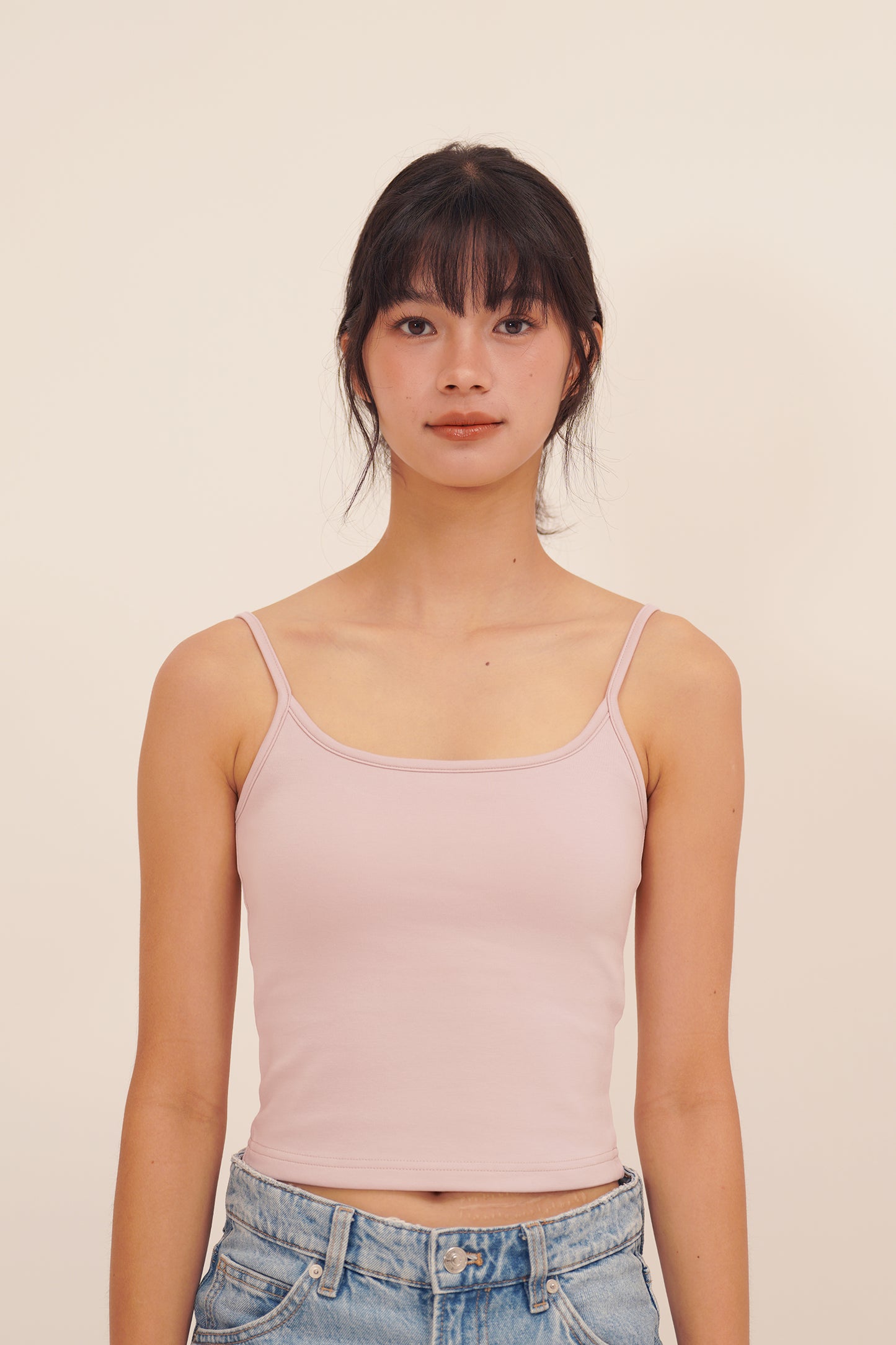 HUG ME STRAP TANK pink