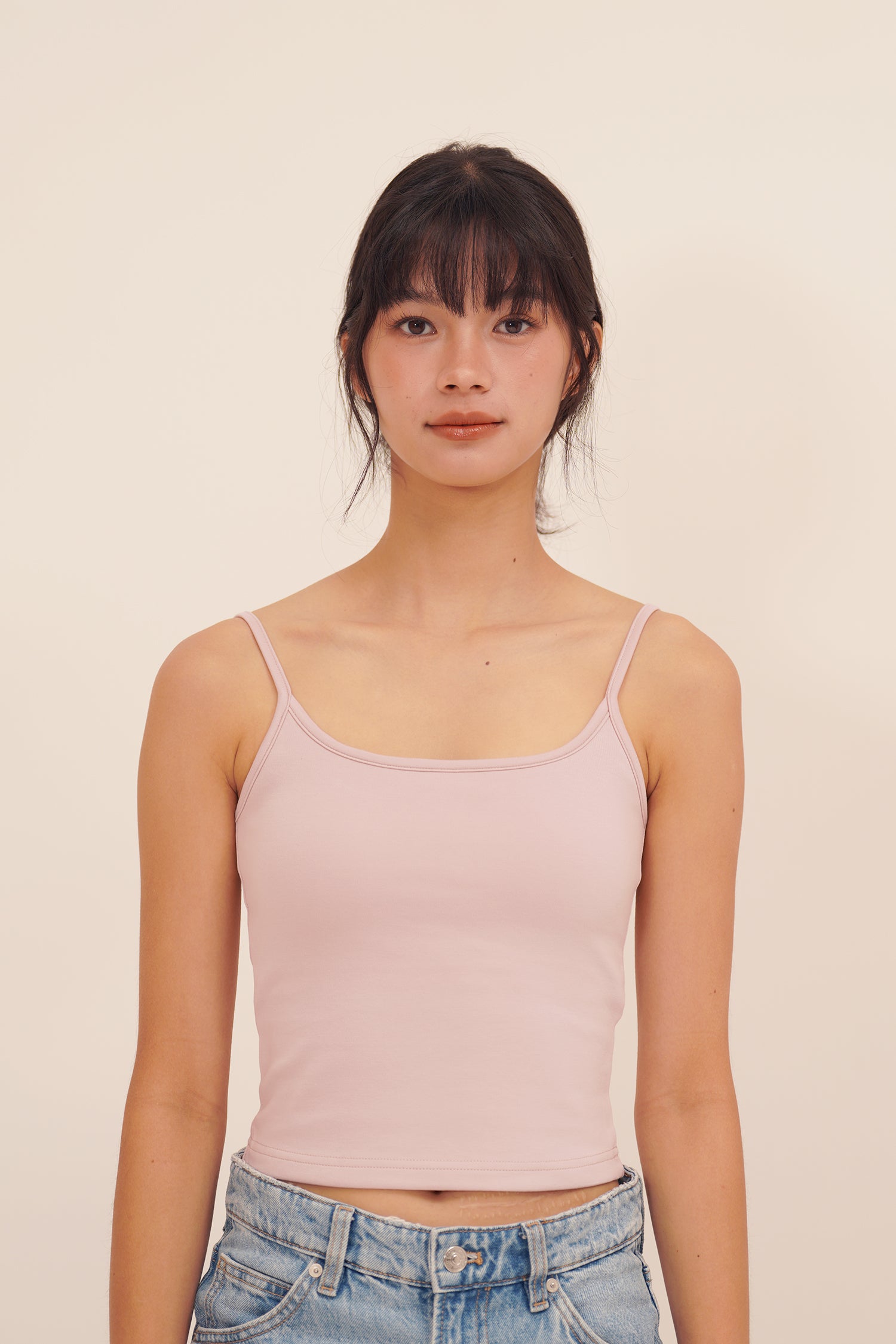 HUG ME STRAP TANK pink