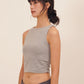 HUG ME CROPPED TANK grey