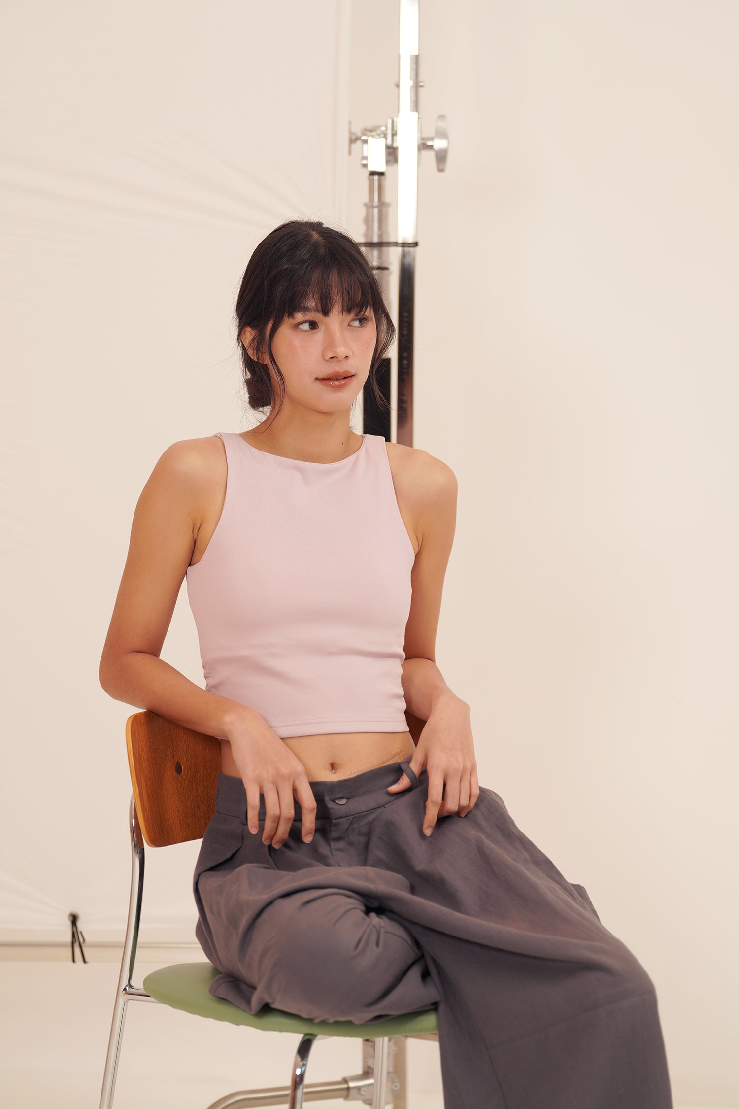 HUG ME CROPPED TANK pink