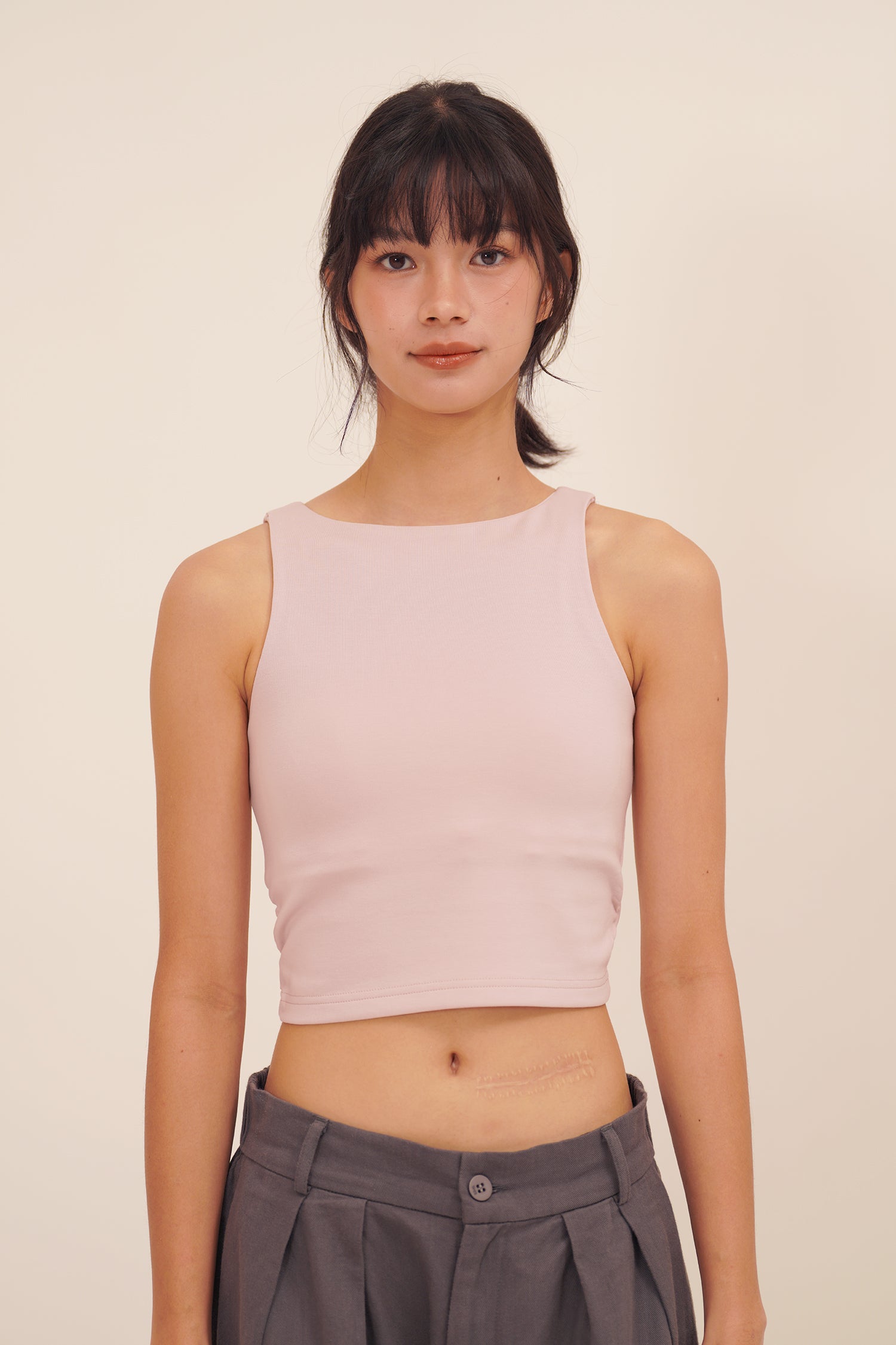 HUG ME CROPPED TANK pink