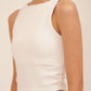 HUG ME CROPPED TANK white