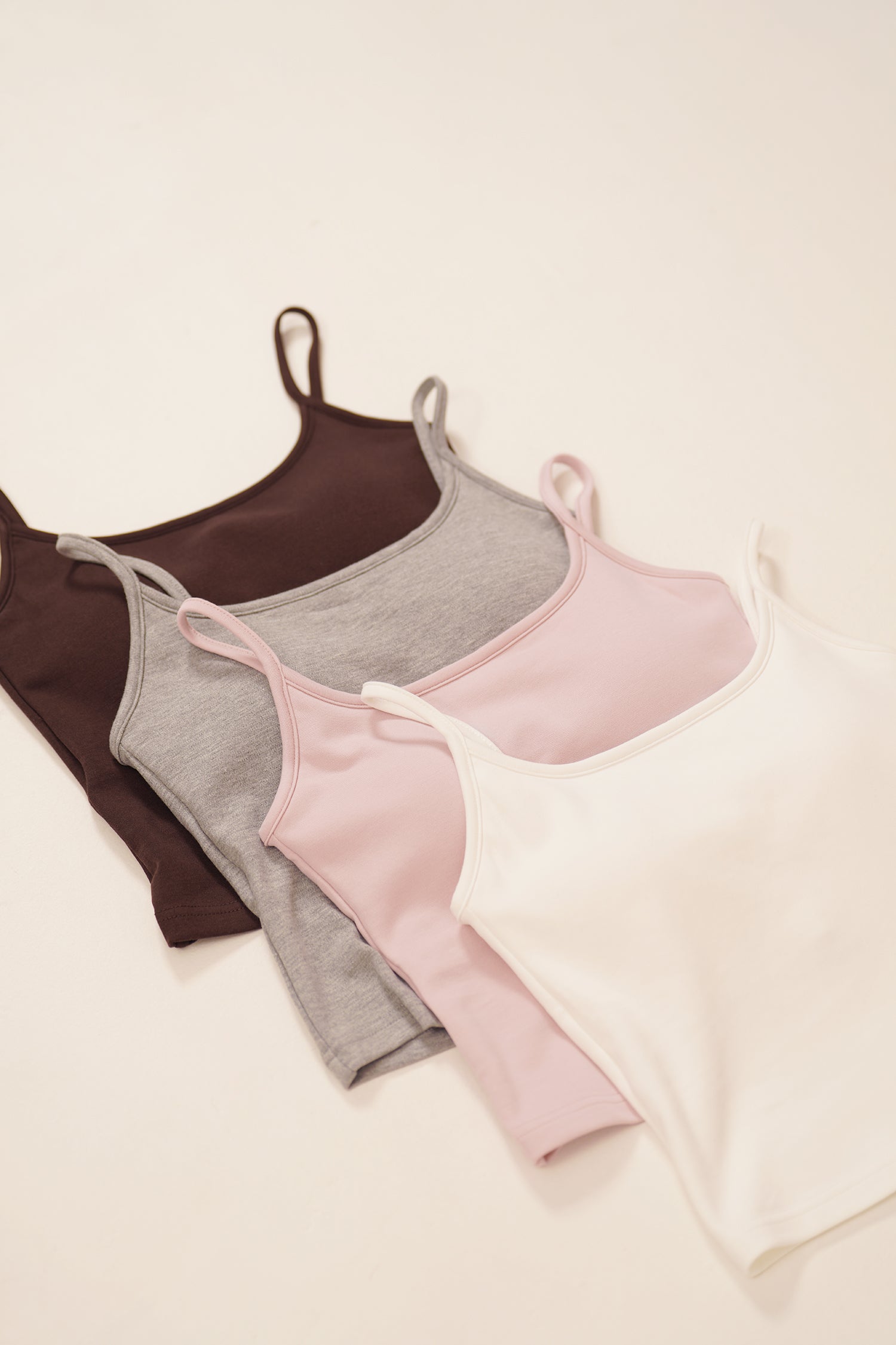 HUG ME STRAP TANK brown