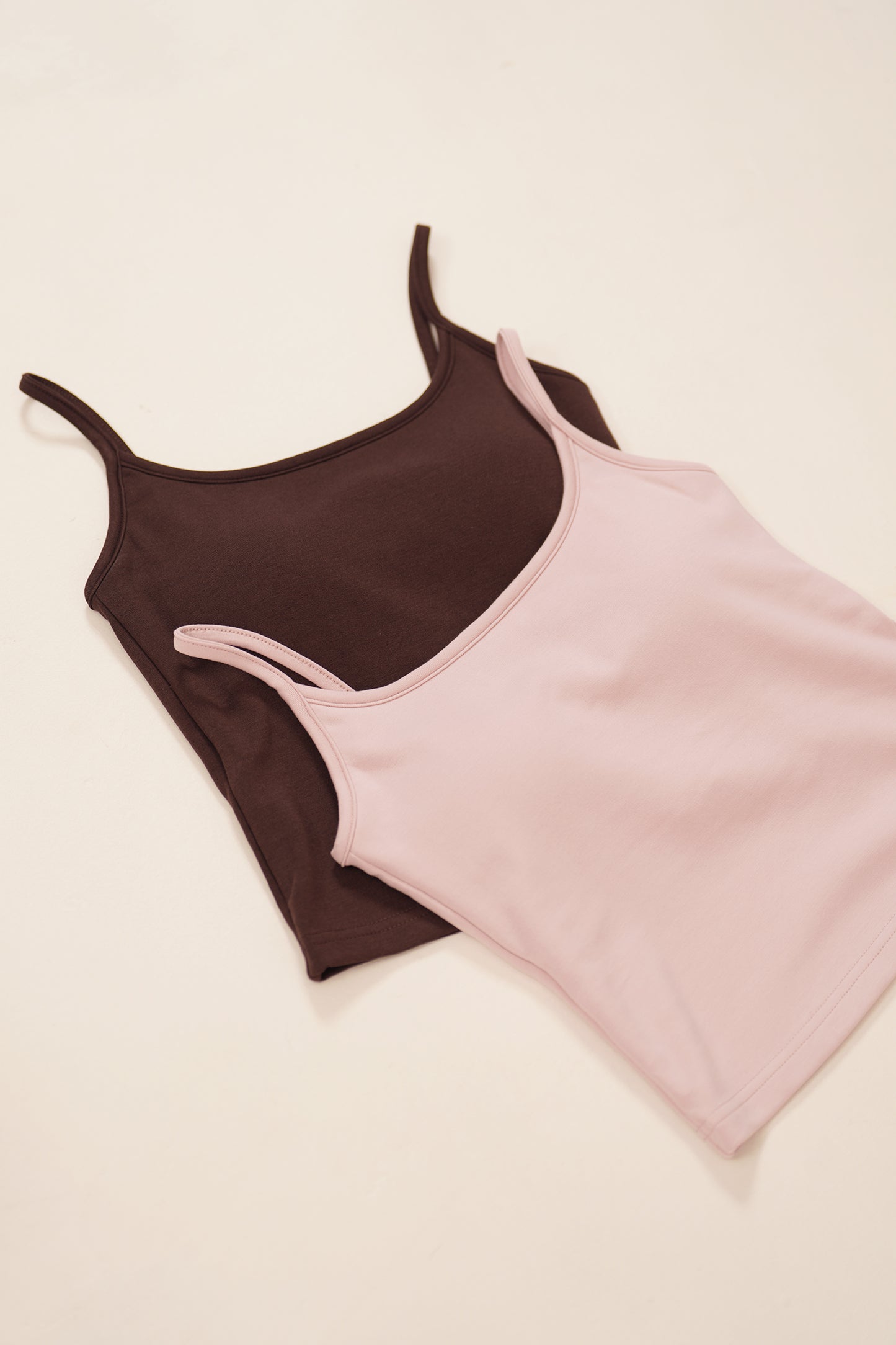 HUG ME STRAP TANK brown