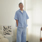 Snuggle Striped Long Pants dark blue
