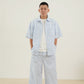 Snuggle Striped Long Pants light blue