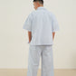 Snuggle Striped Long Pants light blue