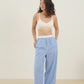 Snuggle Striped Long Pants dark blue